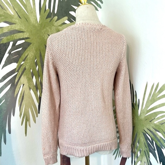 White House Black Market,Hint of Pink PullOver Sweater,Shimmer,EUC,Size XS - Picture 3 of 8